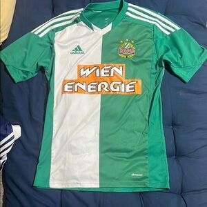Adidas Green and White Soccer Jersey